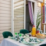 Terrasse Mobil-Home Access 2 Chambres Camping L'Etoile de Mer - Camping Hérault bord de mer
