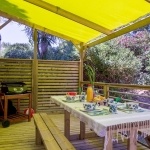 Terrasse Mobil-Home Privilège 2 Chambres - Camping L'Etoile de Mer Hérault bord de mer