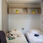 Exemple chambre lits simples Mobil-Home XXL2 - camping Hérault en bord de mer